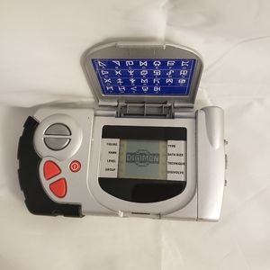 Digimon Digivice D-Terminal Silver Bandai 2000 Handheld Database TESTED *READ*